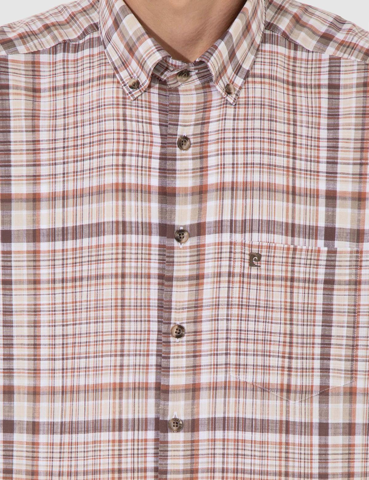 Kahverengi Regular Fit Kısa Kollu Gömlek - 50249723008