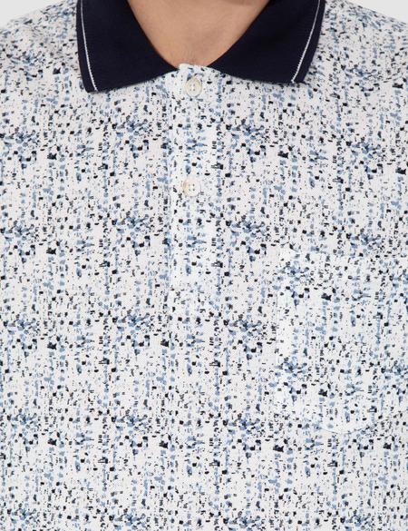 Lacivert Regular Fit Desenli Polo Yaka Tişört - 50249854069