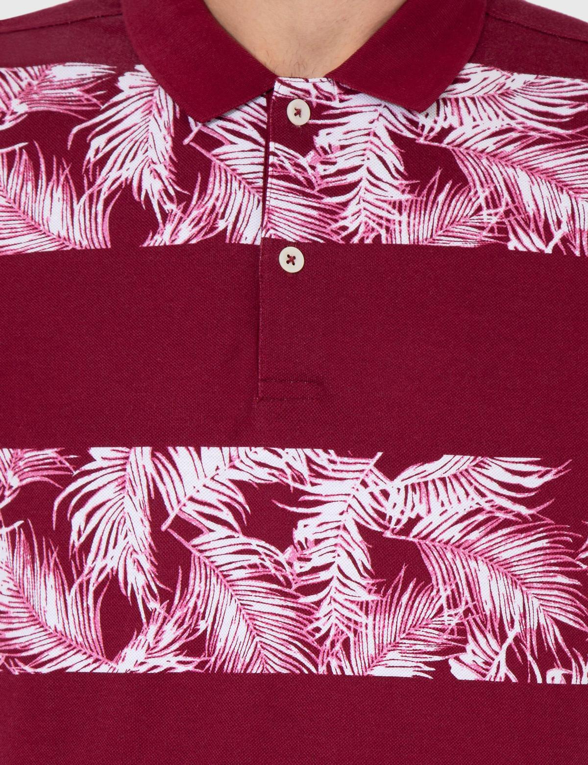 Bordo Slim Fit Polo Yaka T-Shirt - 50186357028