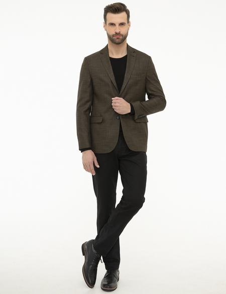 Kahverengi Slim Fit Ceket - 50225948044