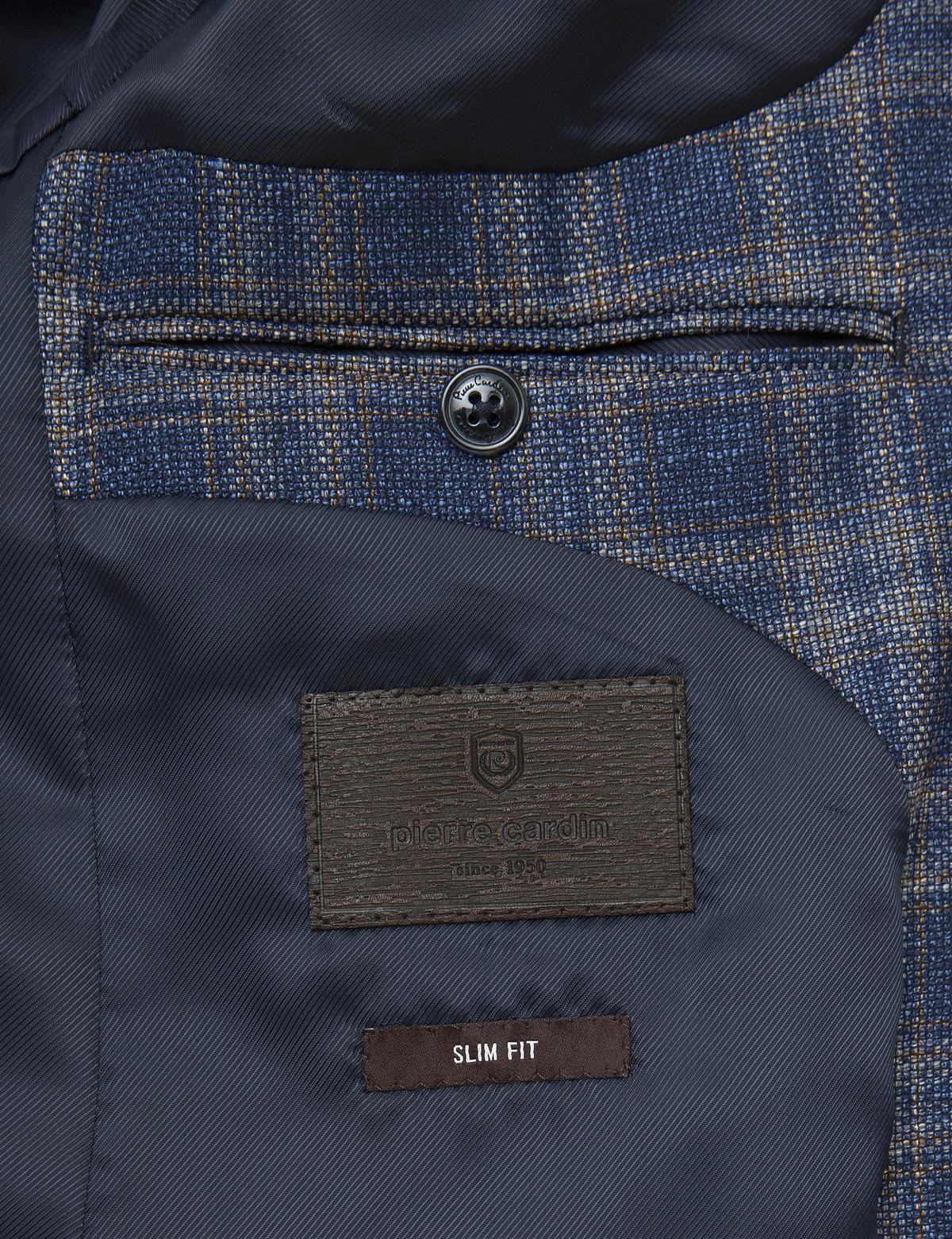 Ekose Koyu Mavi Slim Fit Ceket - 50225982005