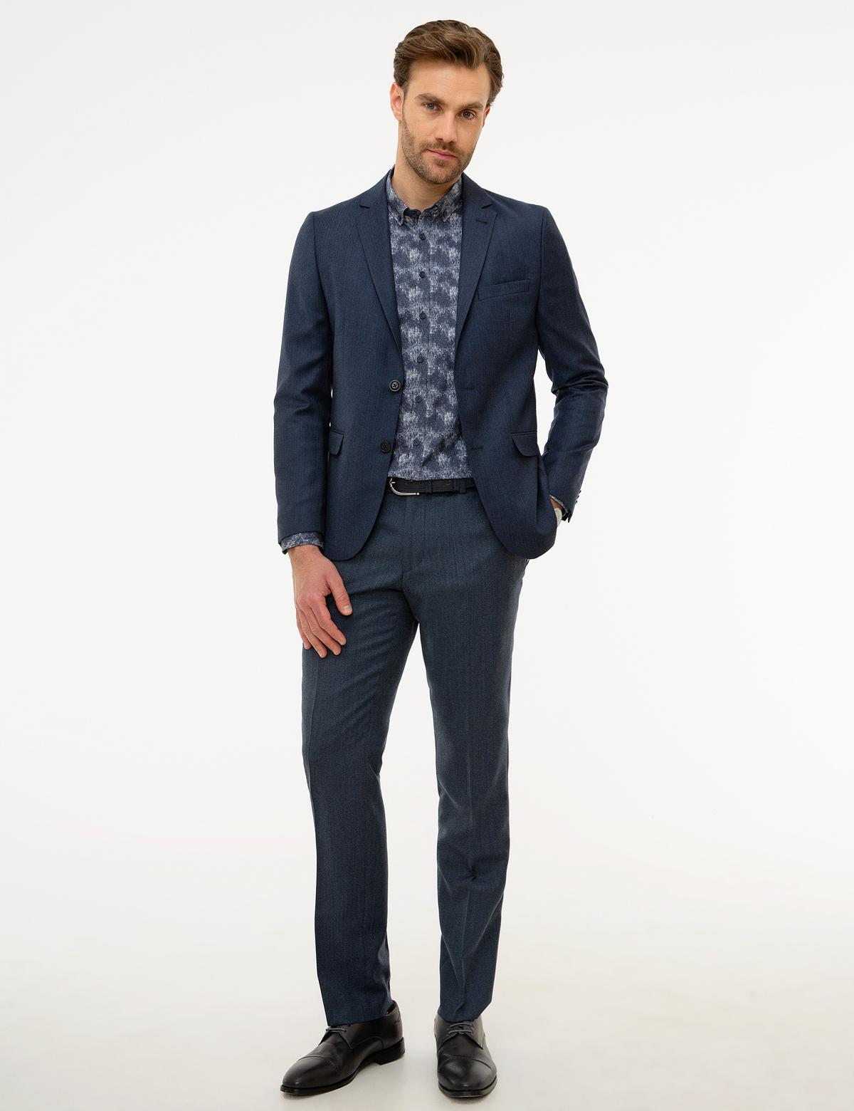 Lacivert Ex. Slim Fit Ceket - 50225493014