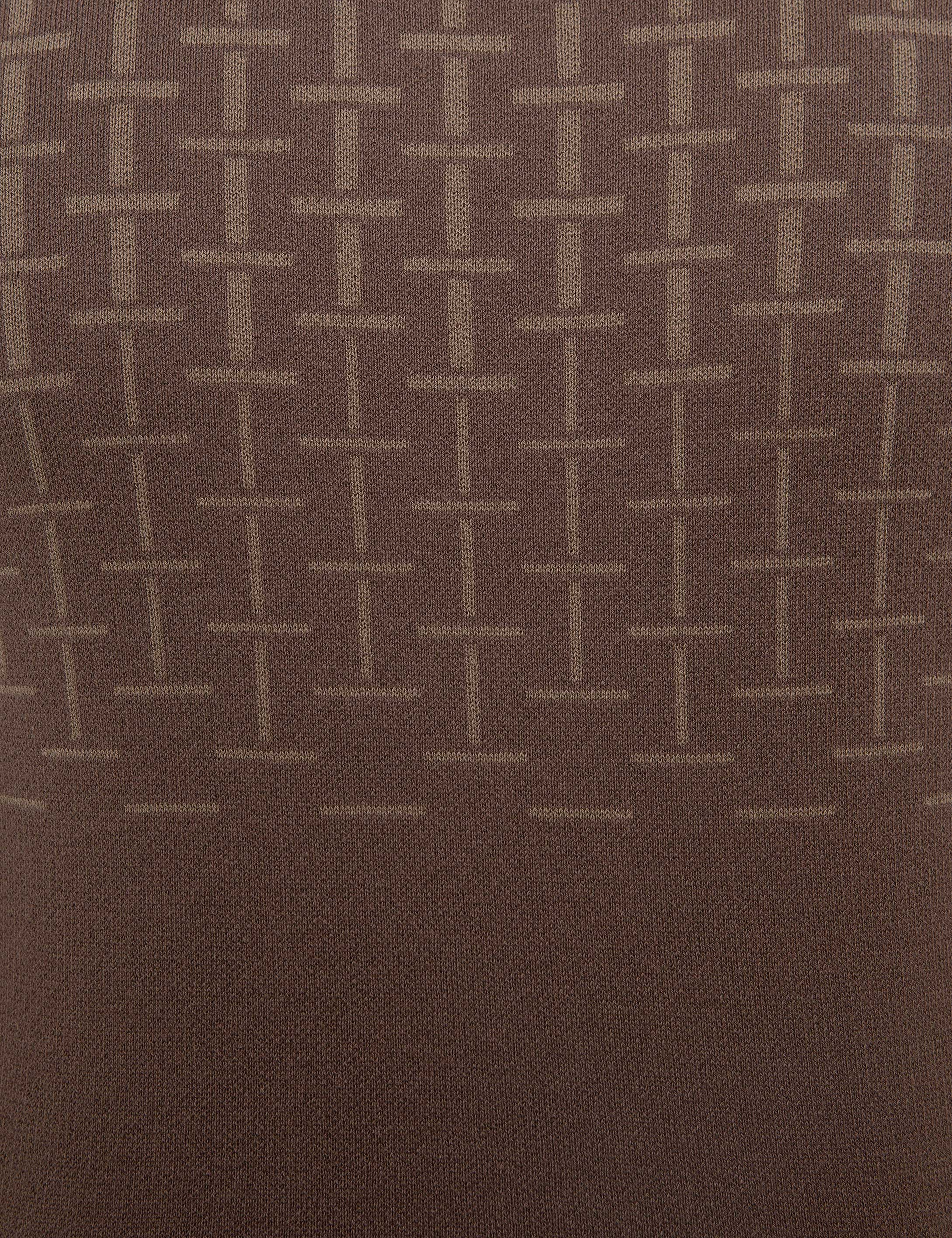 Kahverengi Slim Fit Triko Kazak - Image 6