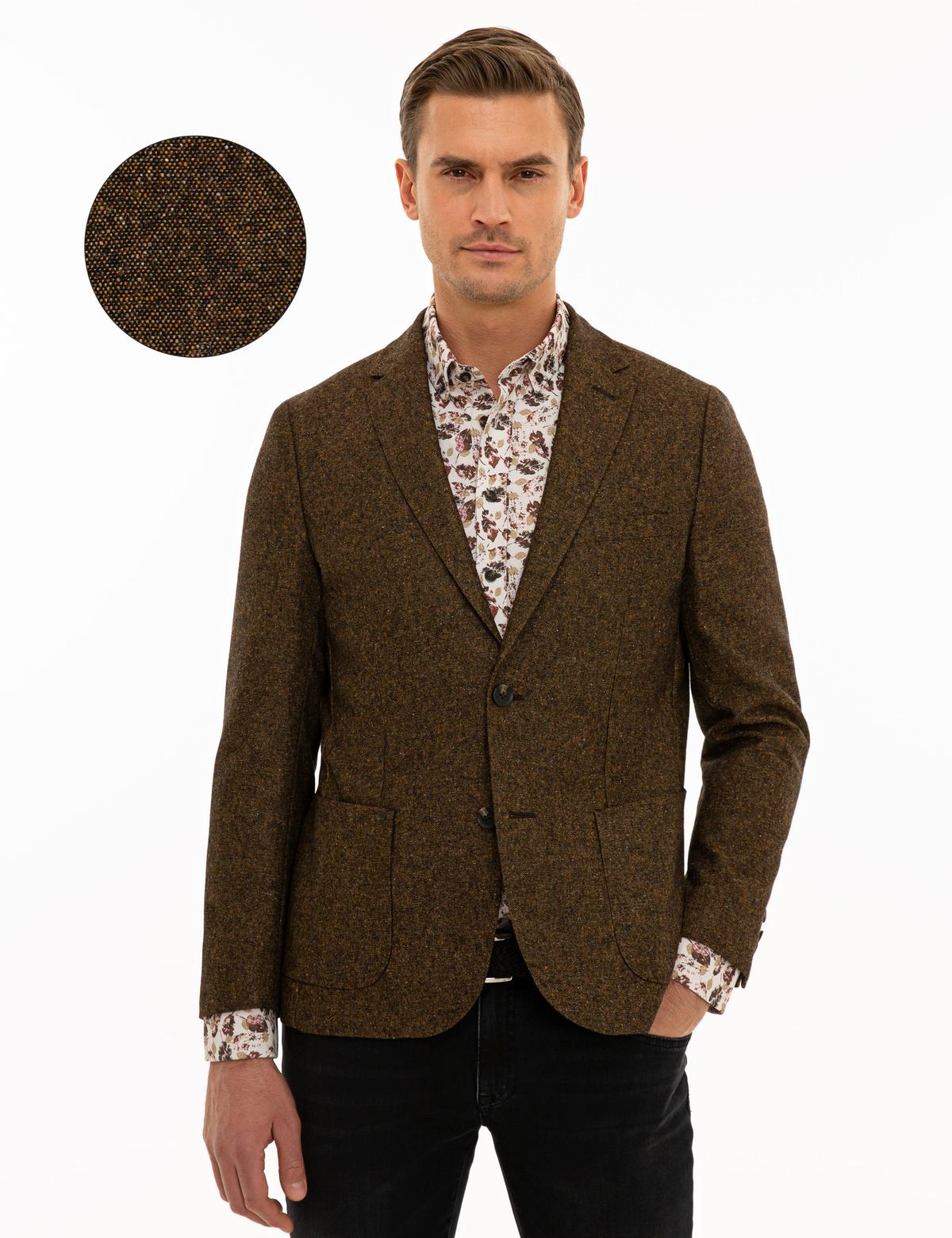 Camel Ex. Slim Fit Ceket