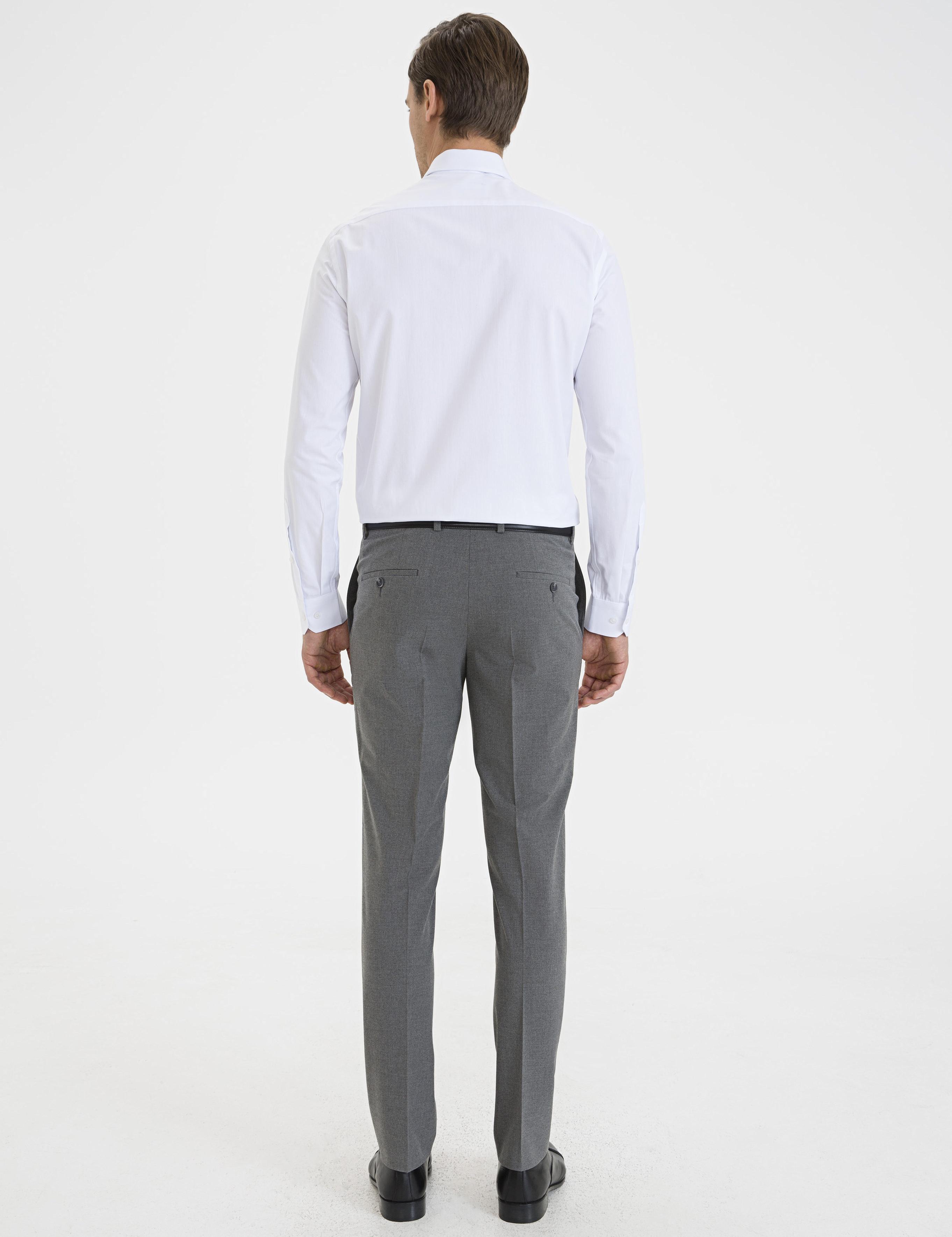 Gri Slim Fit Kumaş Pantolon