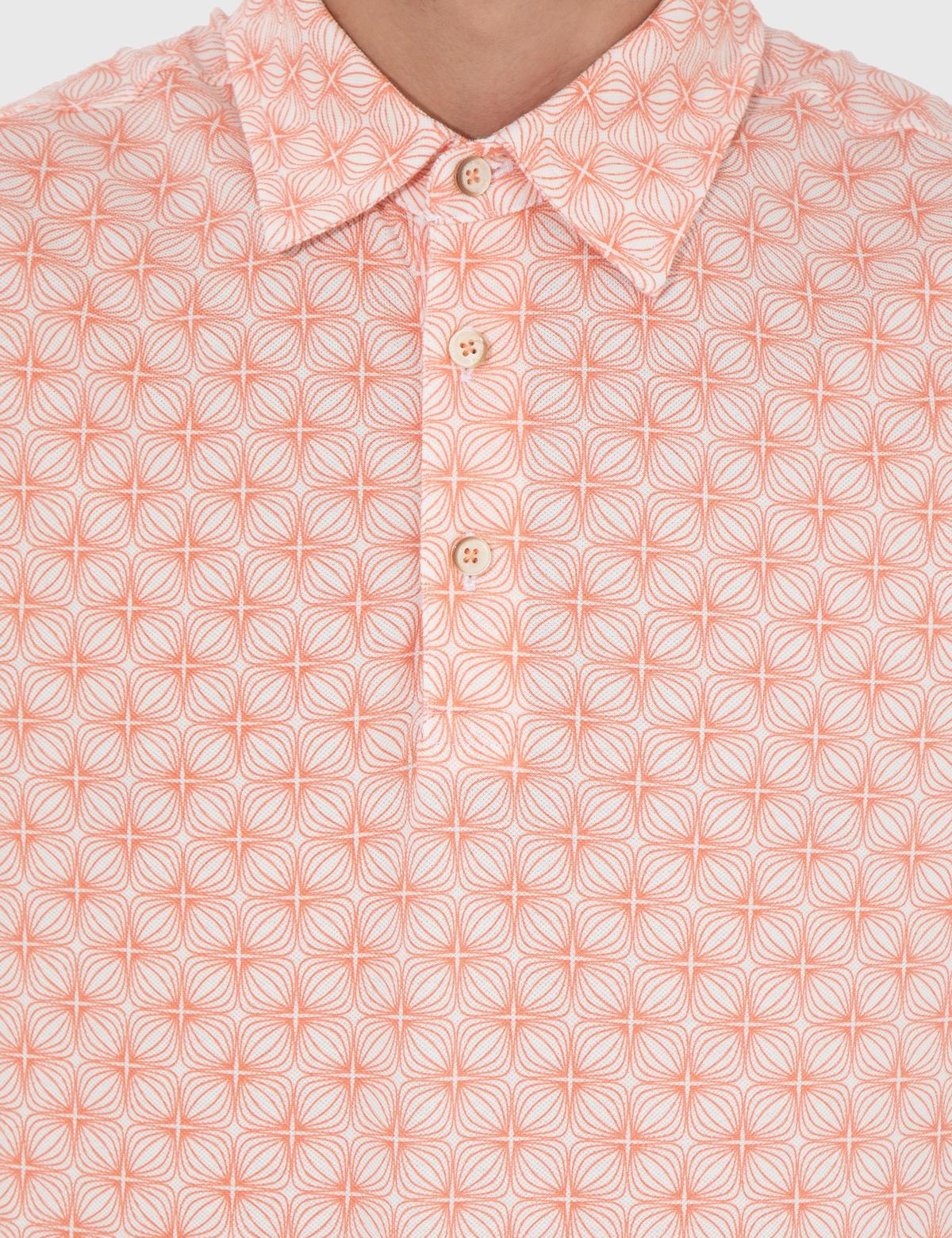 Somon Slim Fit Desenli Polo Yaka Tişört - 50242062034