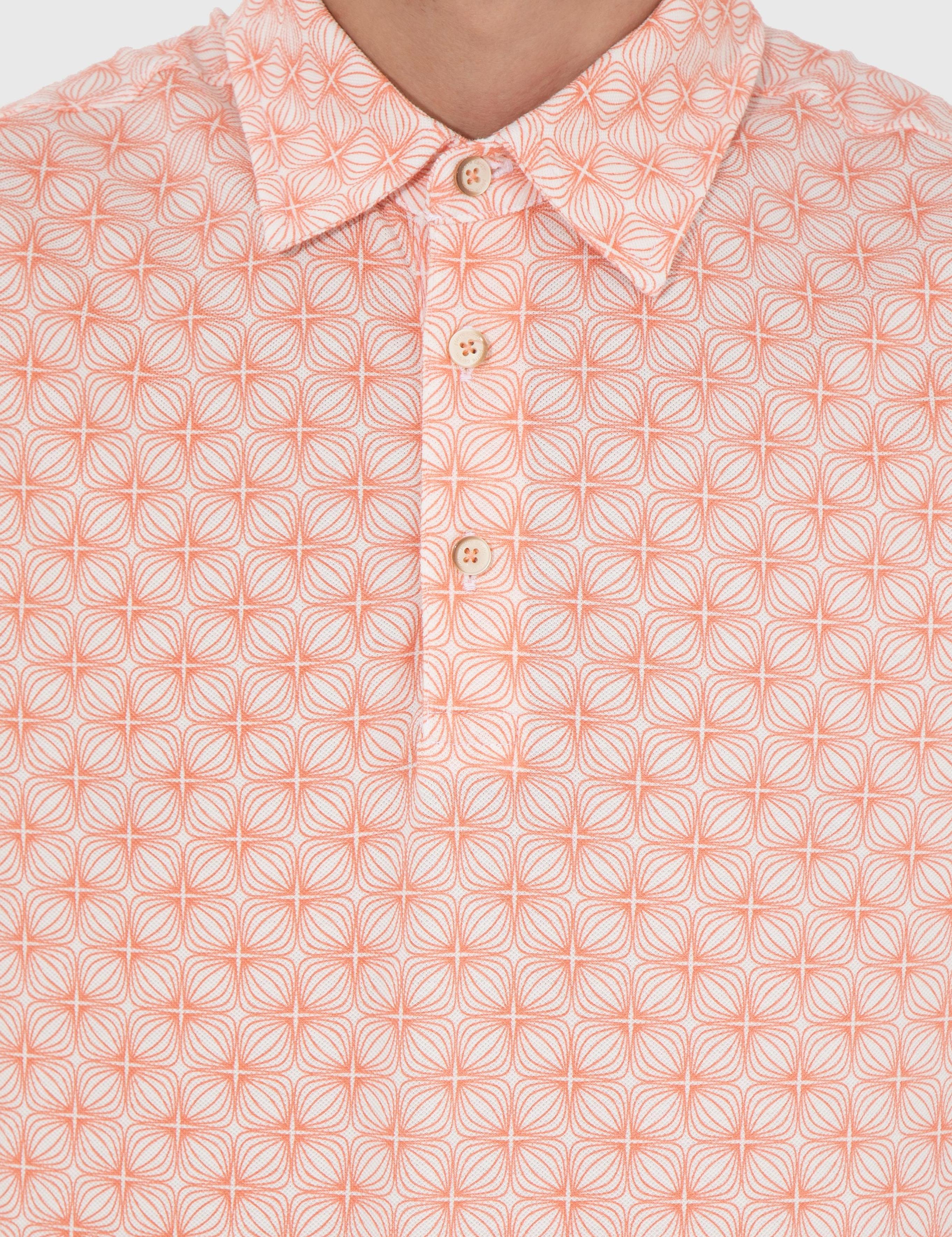 Somon Slim Fit Desenli Polo Yaka Tişört