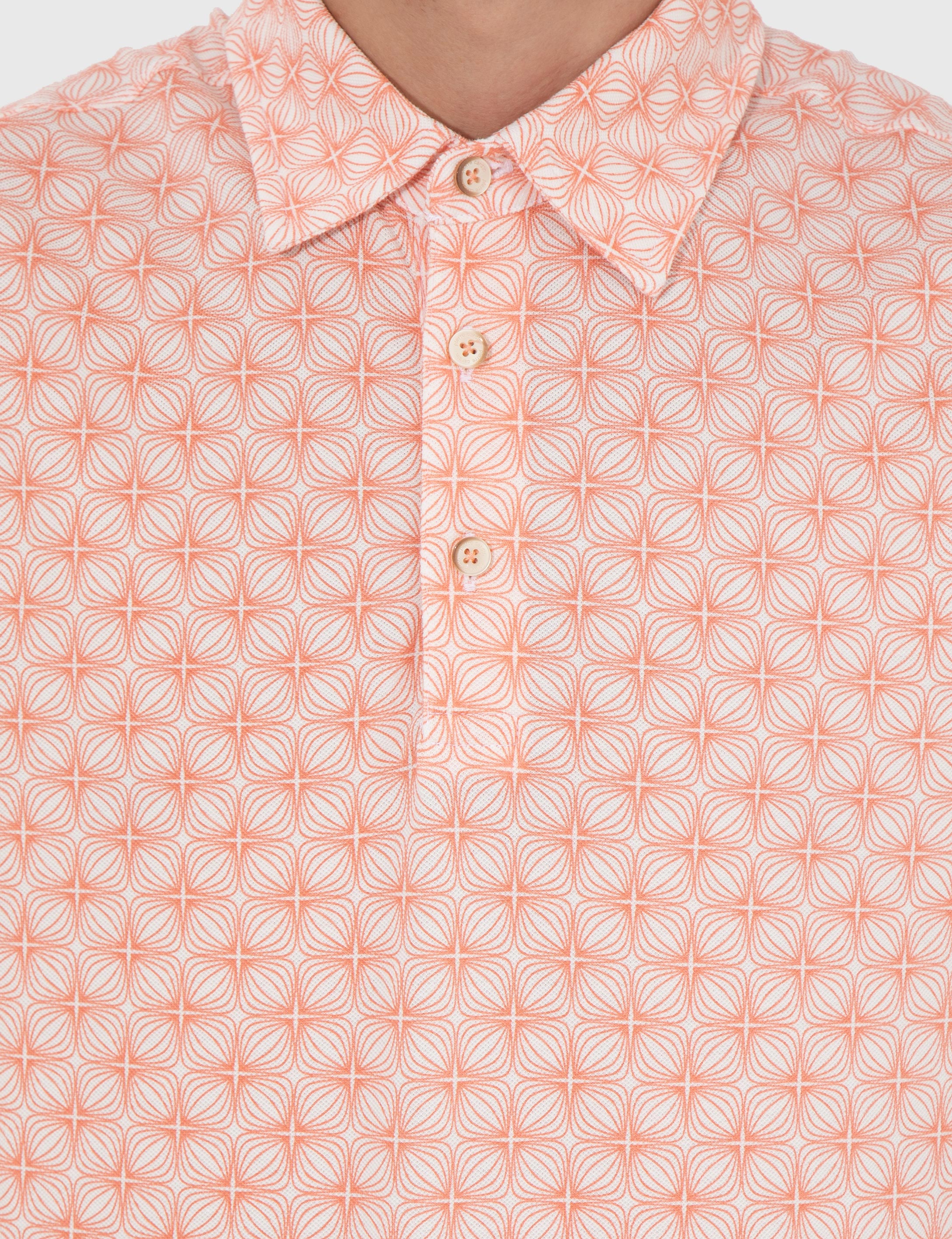 Somon Slim Fit Desenli Polo Yaka Tişört