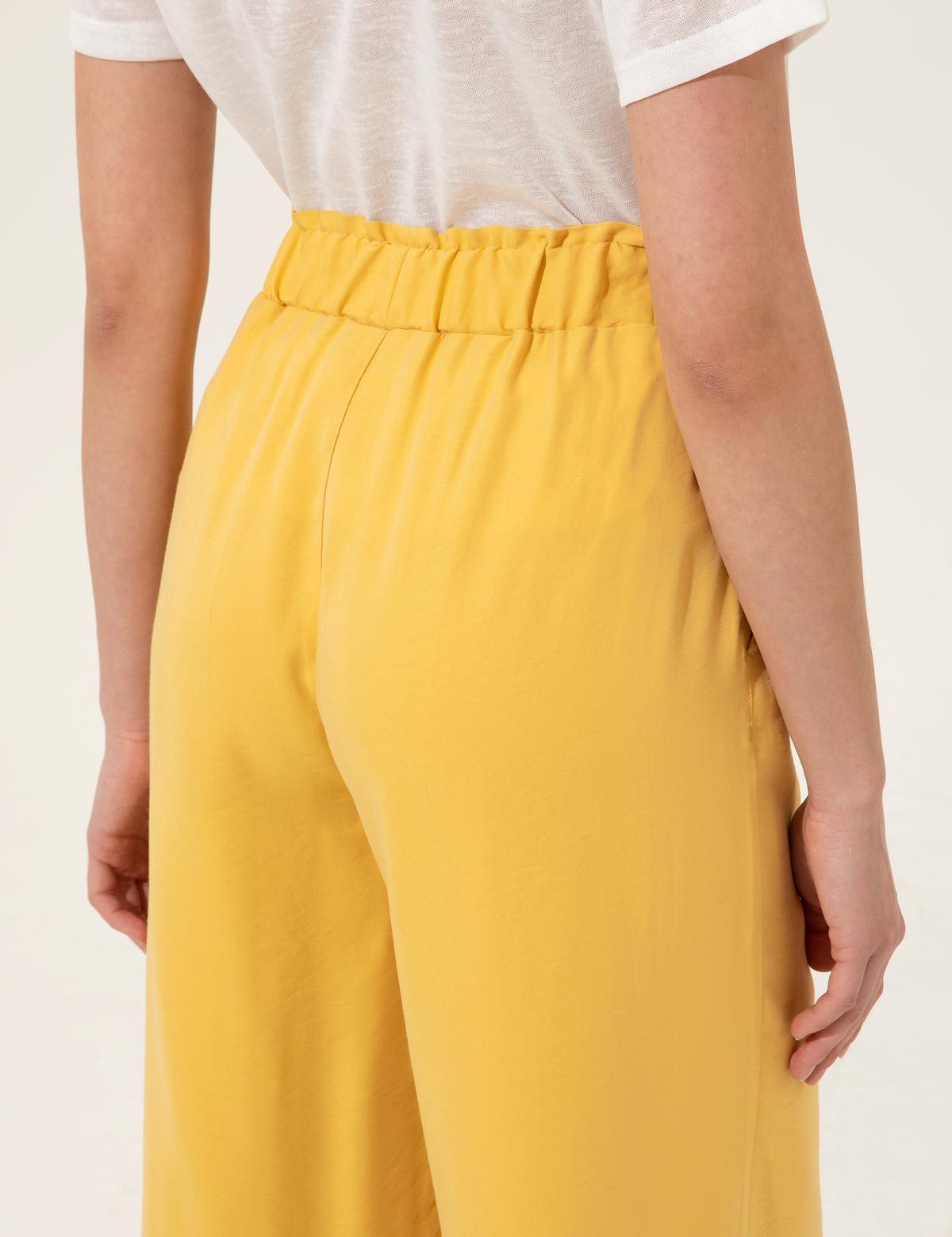 Neon Sarı Dad Fit Kanvas Pantolon - 50246188039