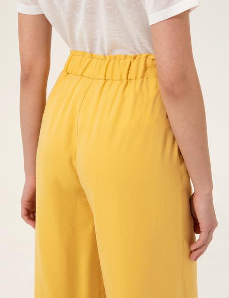 Neon Sarı Dad Fit Kanvas Pantolon - 50246188039