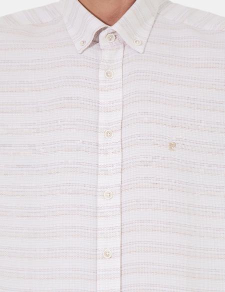 Bej Slim Fit Uzun Kollu Gömlek - 50247126016