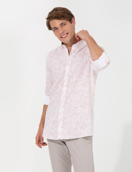 Açık Kahverengi Slim Fit Uzun Kollu Gömlek - 50248488003