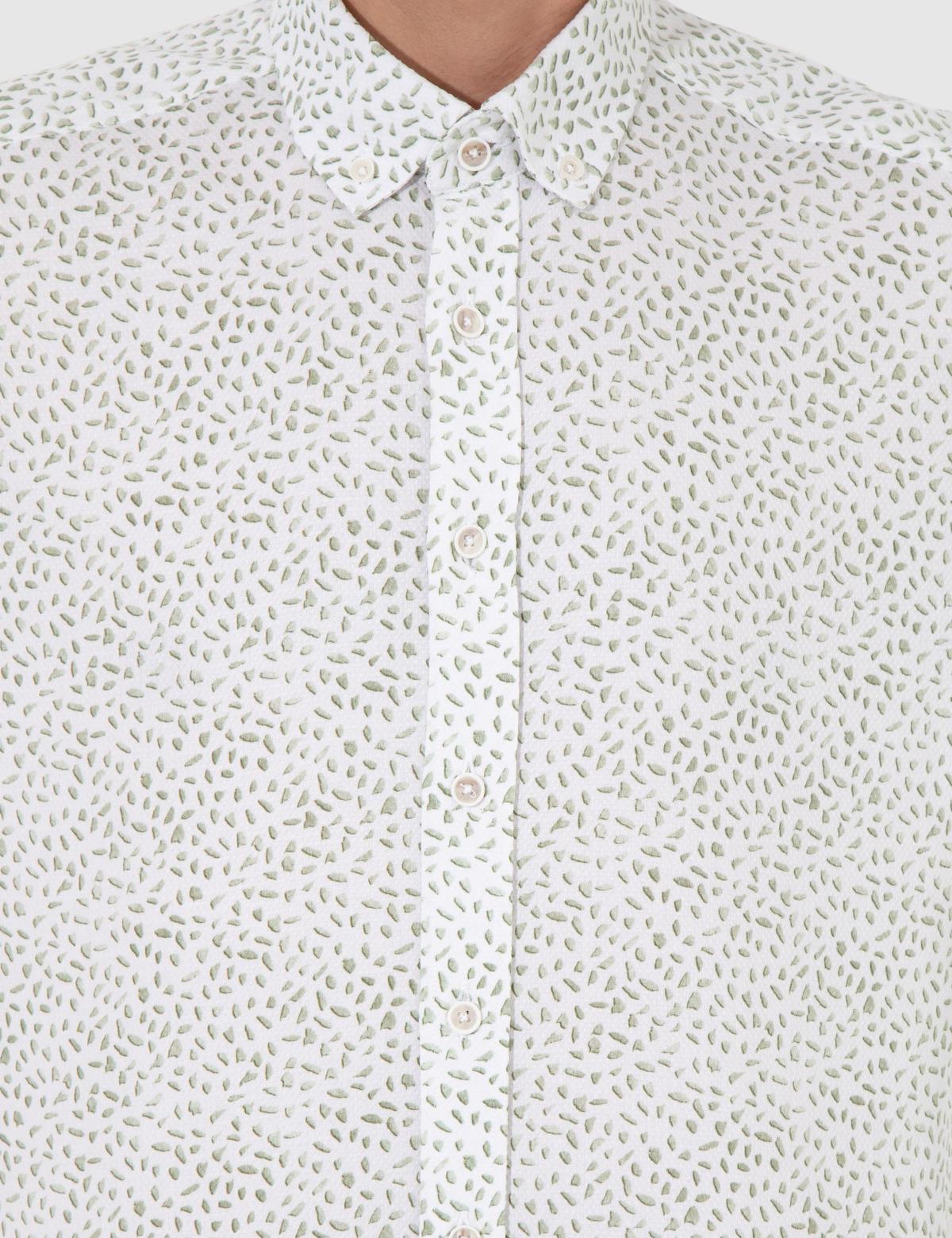 Yeşil Slim Fit Uzun Kollu Gömlek - 50248488044