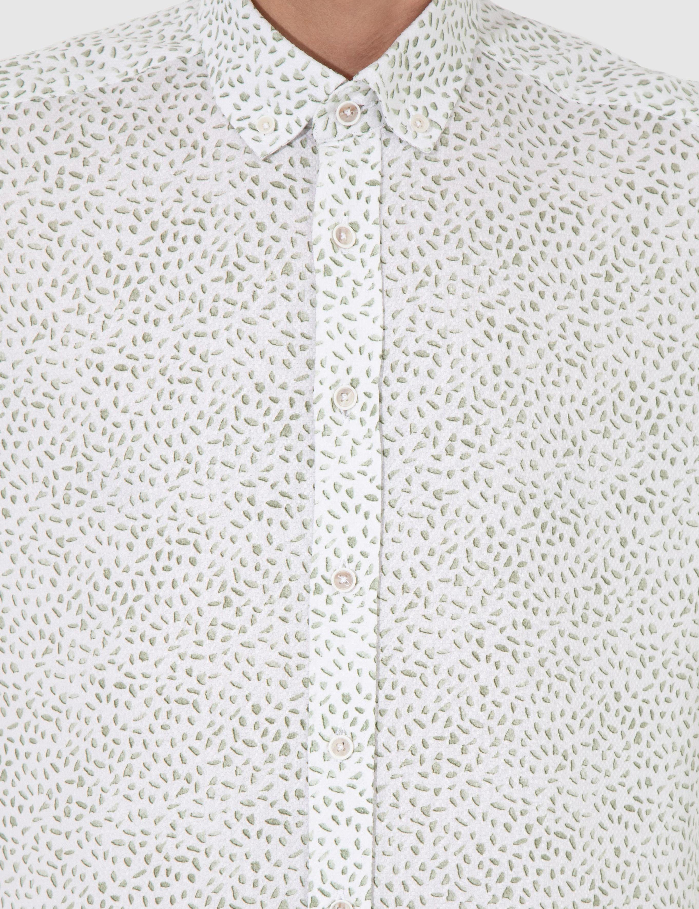 Yeşil Slim Fit Uzun Kollu Gömlek