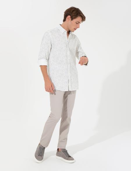 Yeşil Slim Fit Uzun Kollu Gömlek - 50248488044