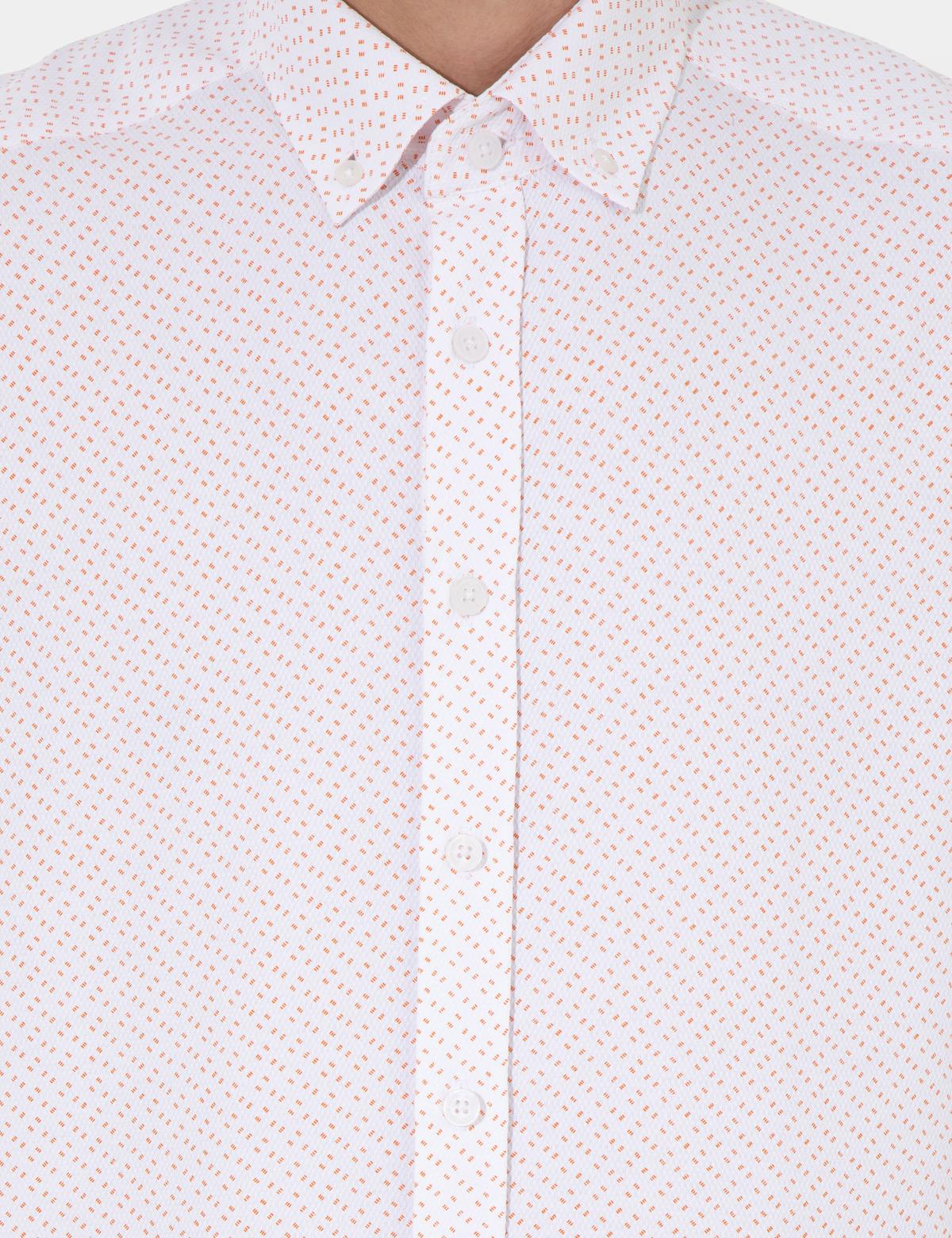 Turuncu Slim Fit Uzun Kollu Gömlek - 50249669005