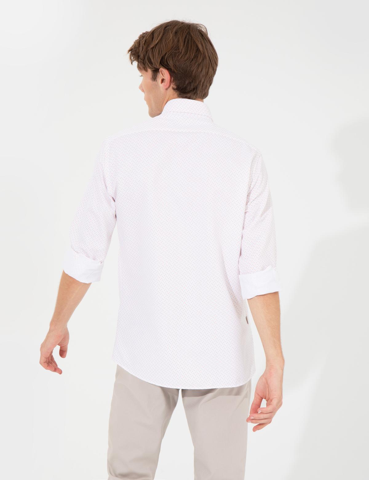 Turuncu Slim Fit Uzun Kollu Gömlek - 50249669005