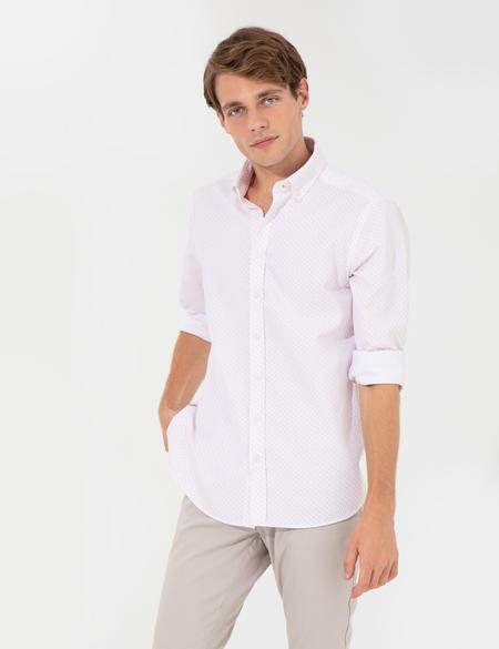 Turuncu Slim Fit Uzun Kollu Gömlek - 50249669005