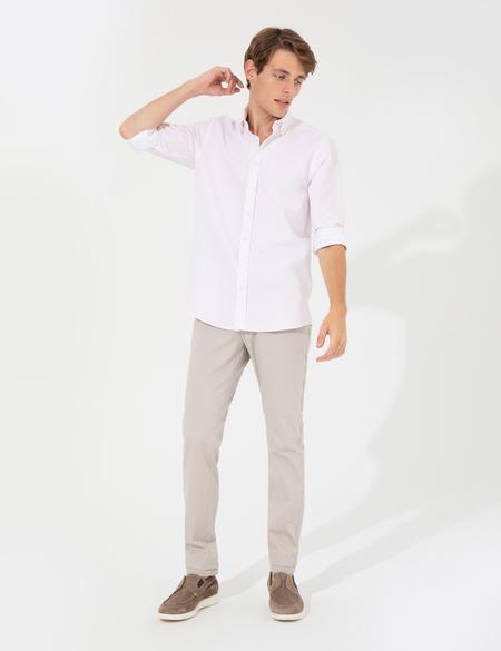 Turuncu Slim Fit Uzun Kollu Gömlek - 50249669005