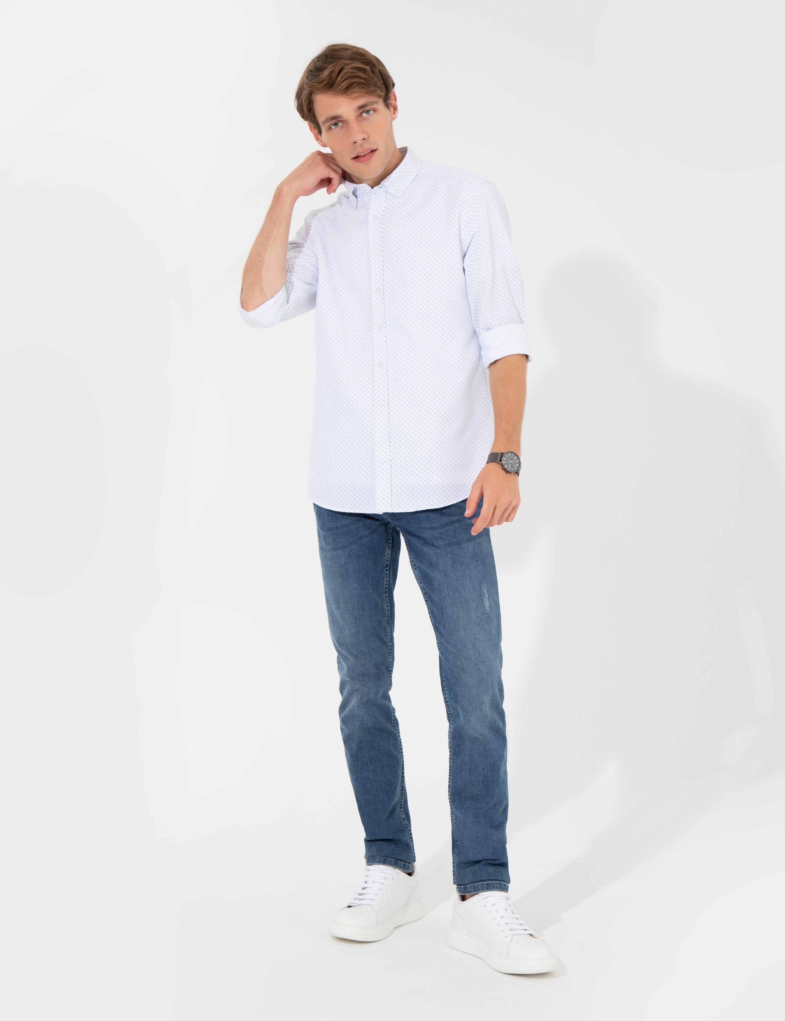 Saks Slim Fit Uzun Kollu Gömlek