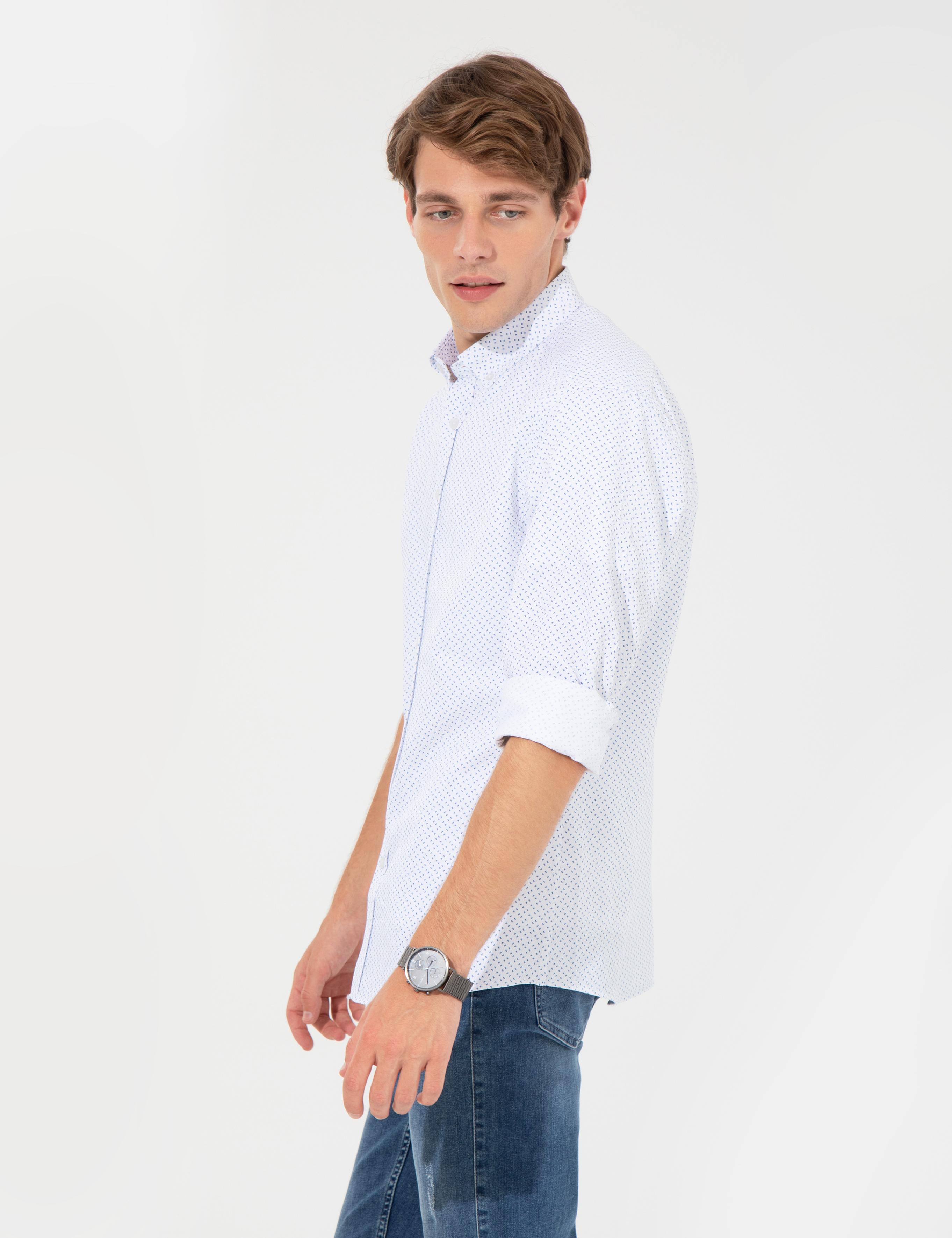 Saks Slim Fit Uzun Kollu Gömlek