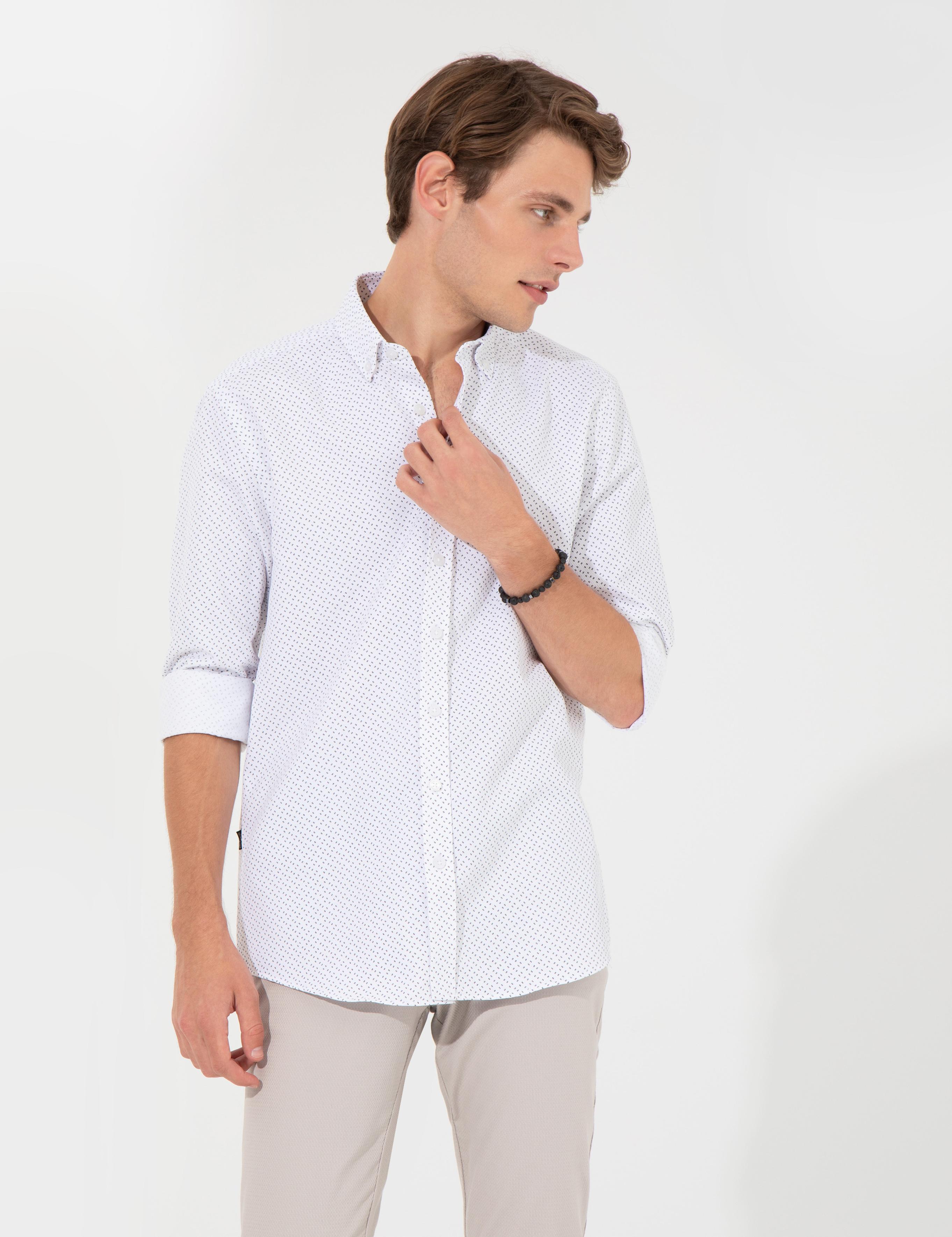 Siyah Slim Fit Uzun Kollu Gömlek