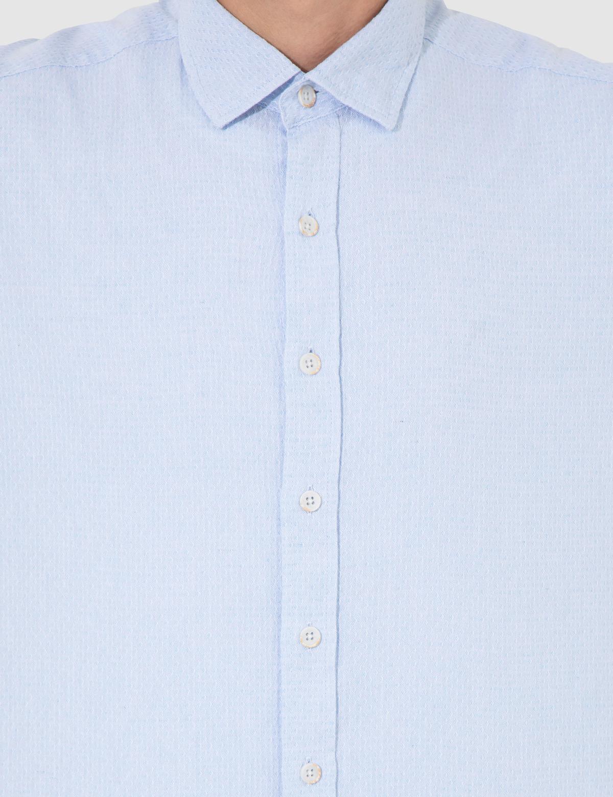 Açık Mavi Regular Fit Uzun Kollu Gömlek - 50249718001