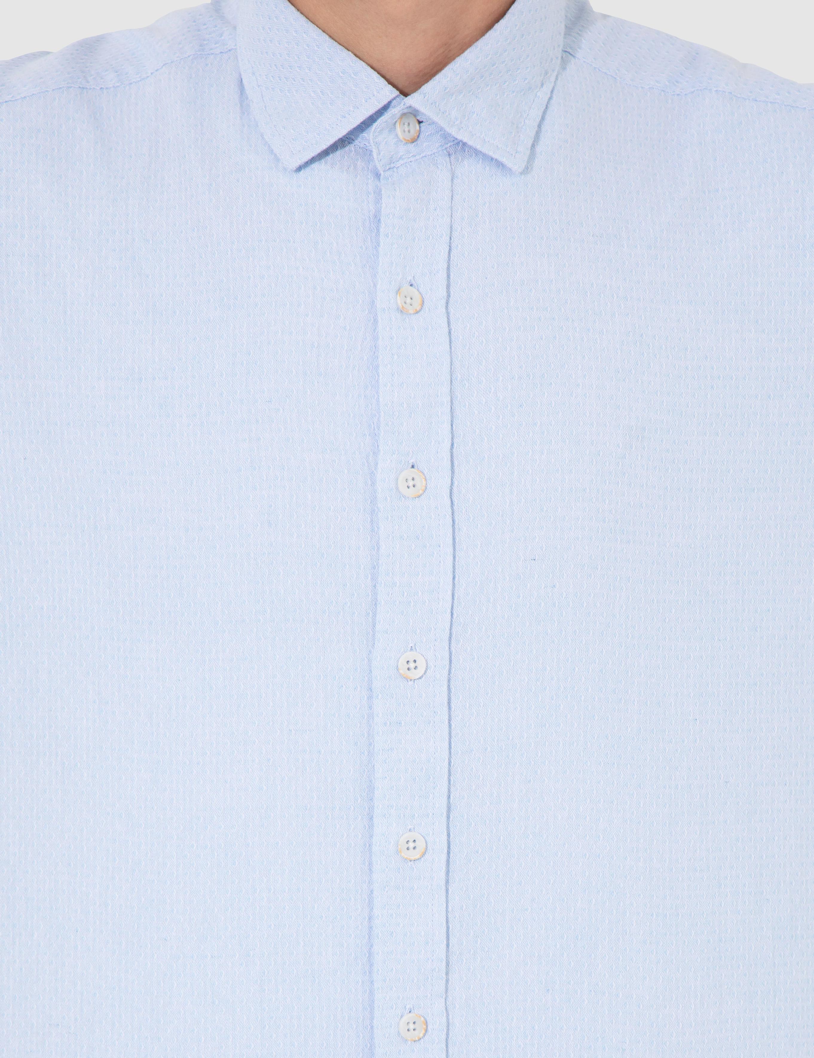 Açık Mavi Regular Fit Uzun Kollu Gömlek