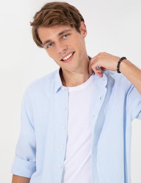 Açık Mavi Regular Fit Uzun Kollu Gömlek - 50249718001