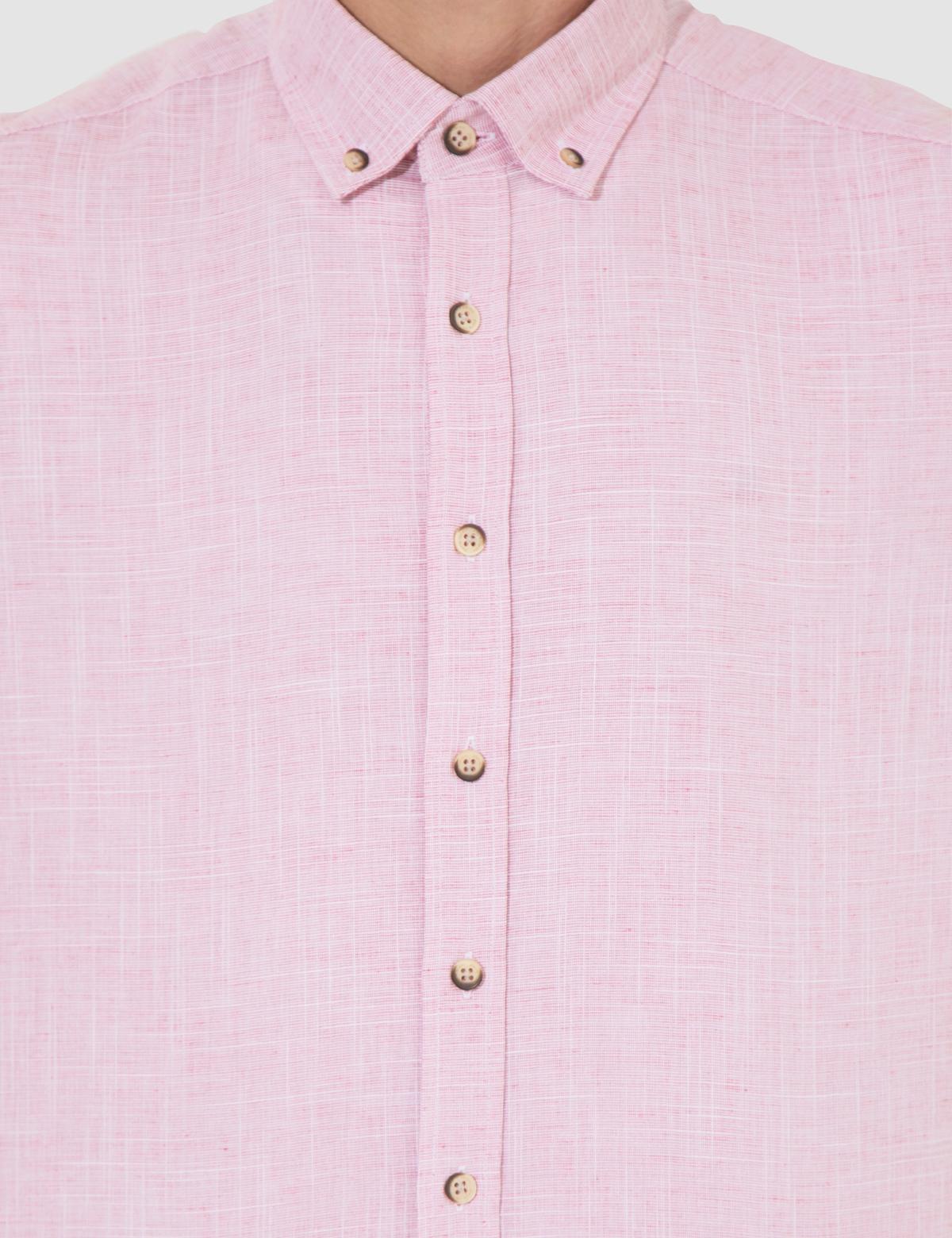 Bordo Slim Fit Uzun Kollu Gömlek - 50247542124