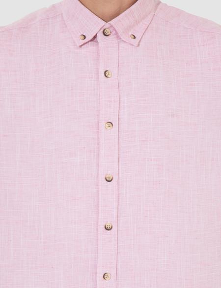 Bordo Slim Fit Uzun Kollu Gömlek - 50247542124