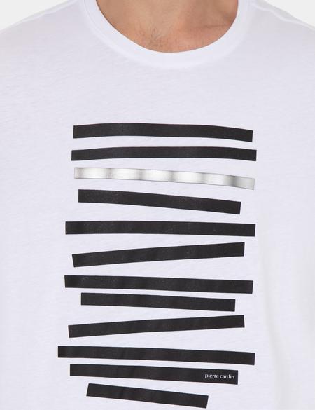 Beyaz Slim Fit Bisiklet Yaka Tişört - 50249812003