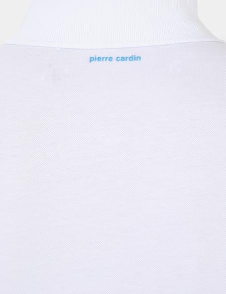 Beyaz Slim Fit Fermuarlı Polo Yaka Tişört - 50250210008