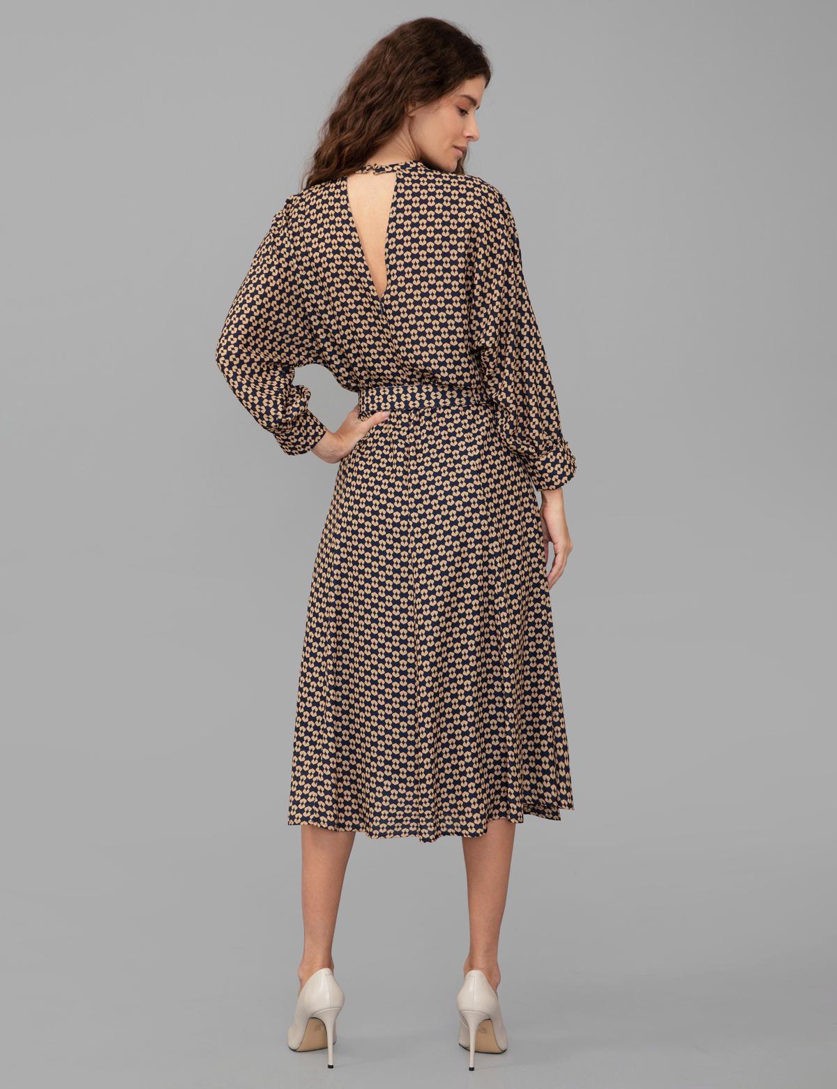 Lacivert Dokuma Elbise - 50244979007