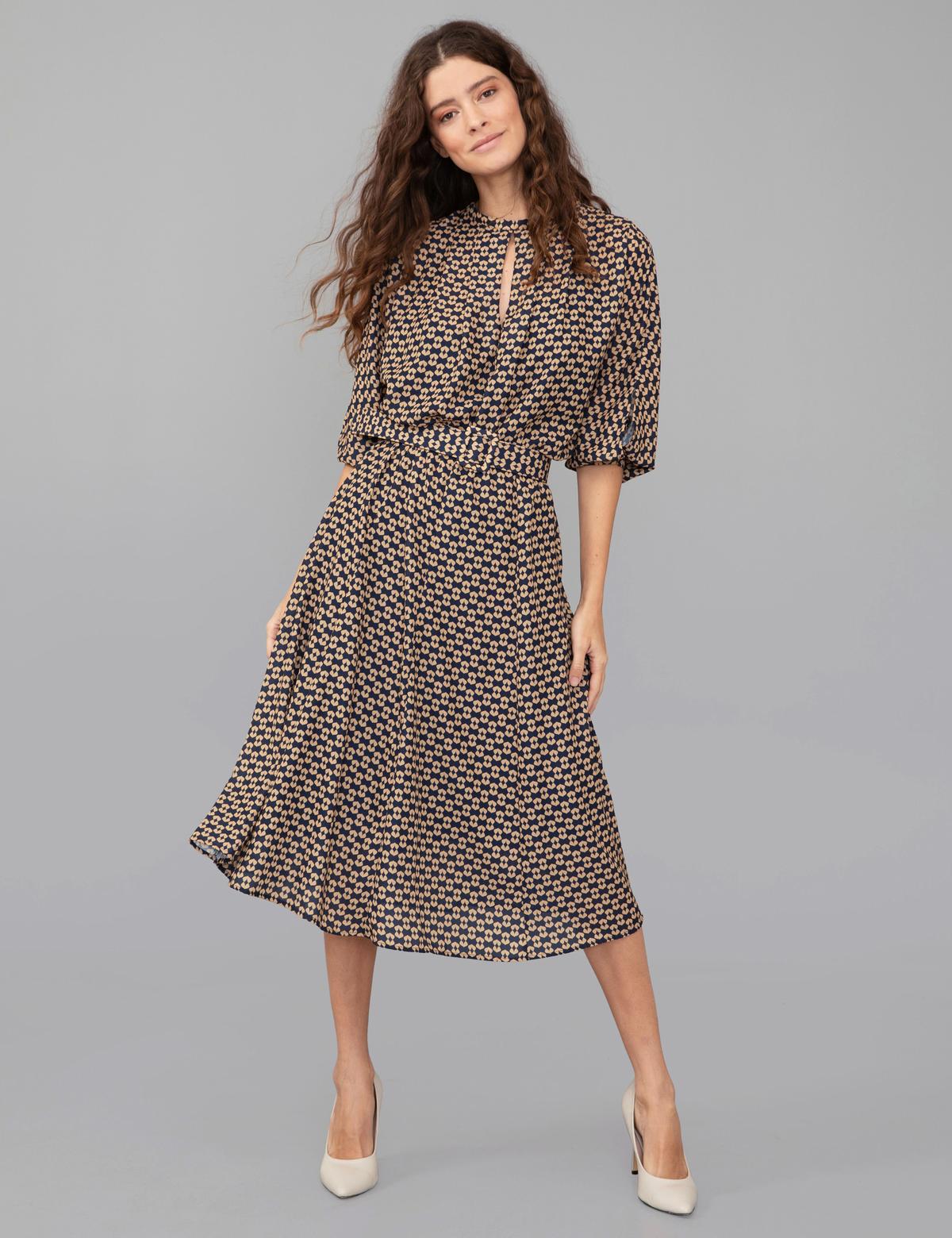 Lacivert Dokuma Elbise - 50244979007