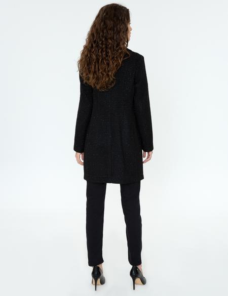 Siyah Kaşe Kaban - 50244936003