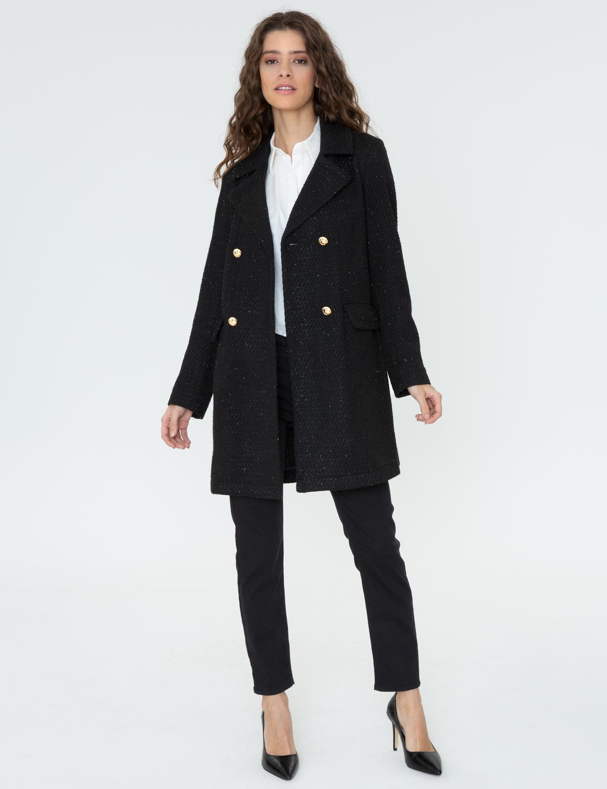 Siyah Kaşe Kaban - 50244936003