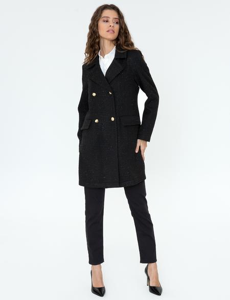 Siyah Kaşe Kaban - 50244936003