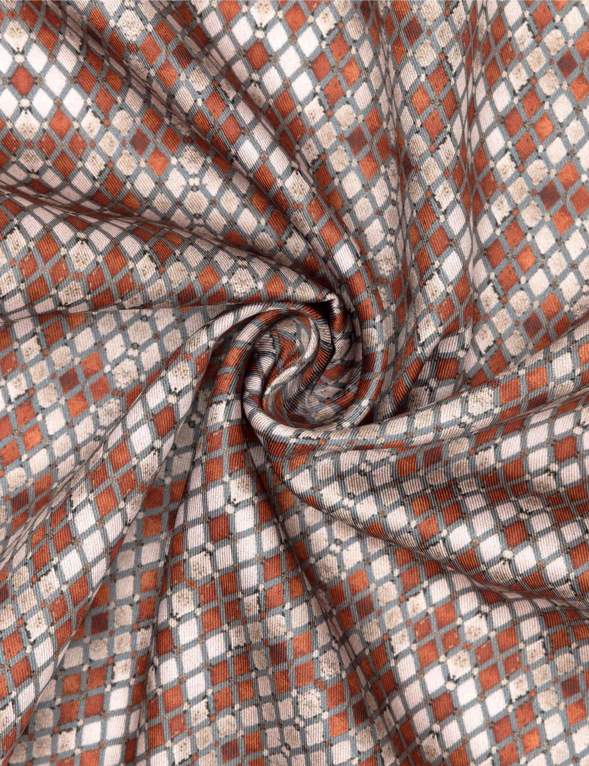 Turuncu Desenli Mendil - 50262235002