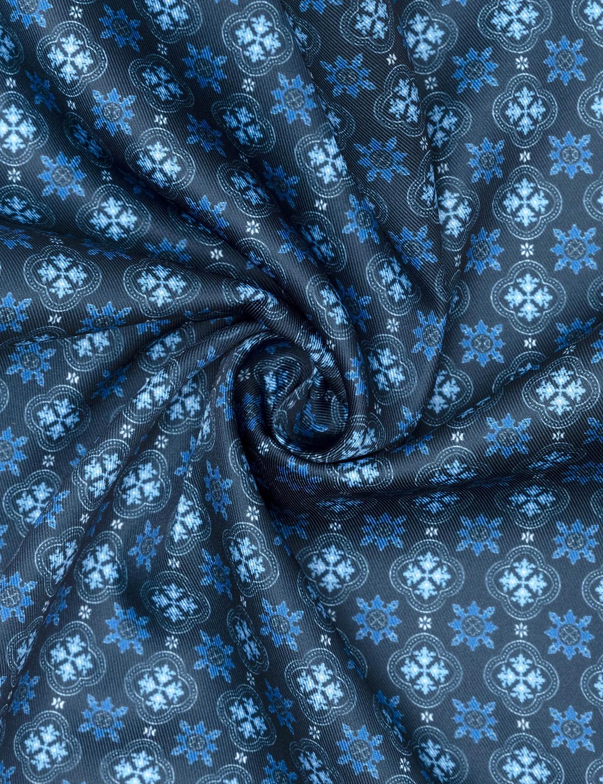 Lacivert Desenli Mendil - 50262238001