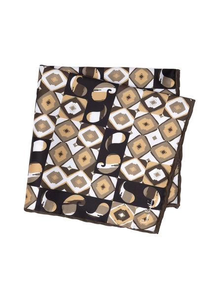 Kahverengi Desenli Mendil - 50262248002