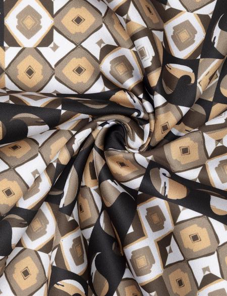 Kahverengi Desenli Mendil - 50262248002