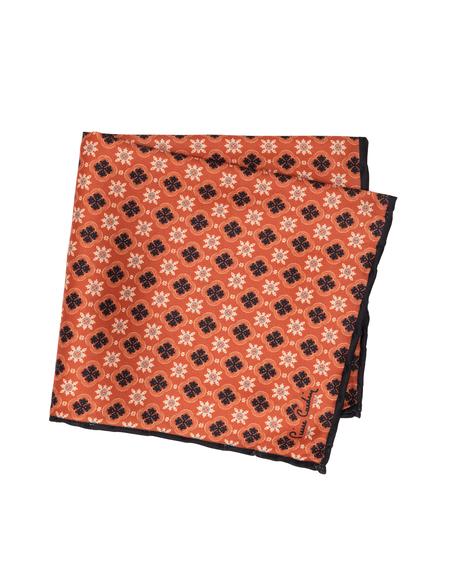 Turuncu Desenli Mendil - 50262238002