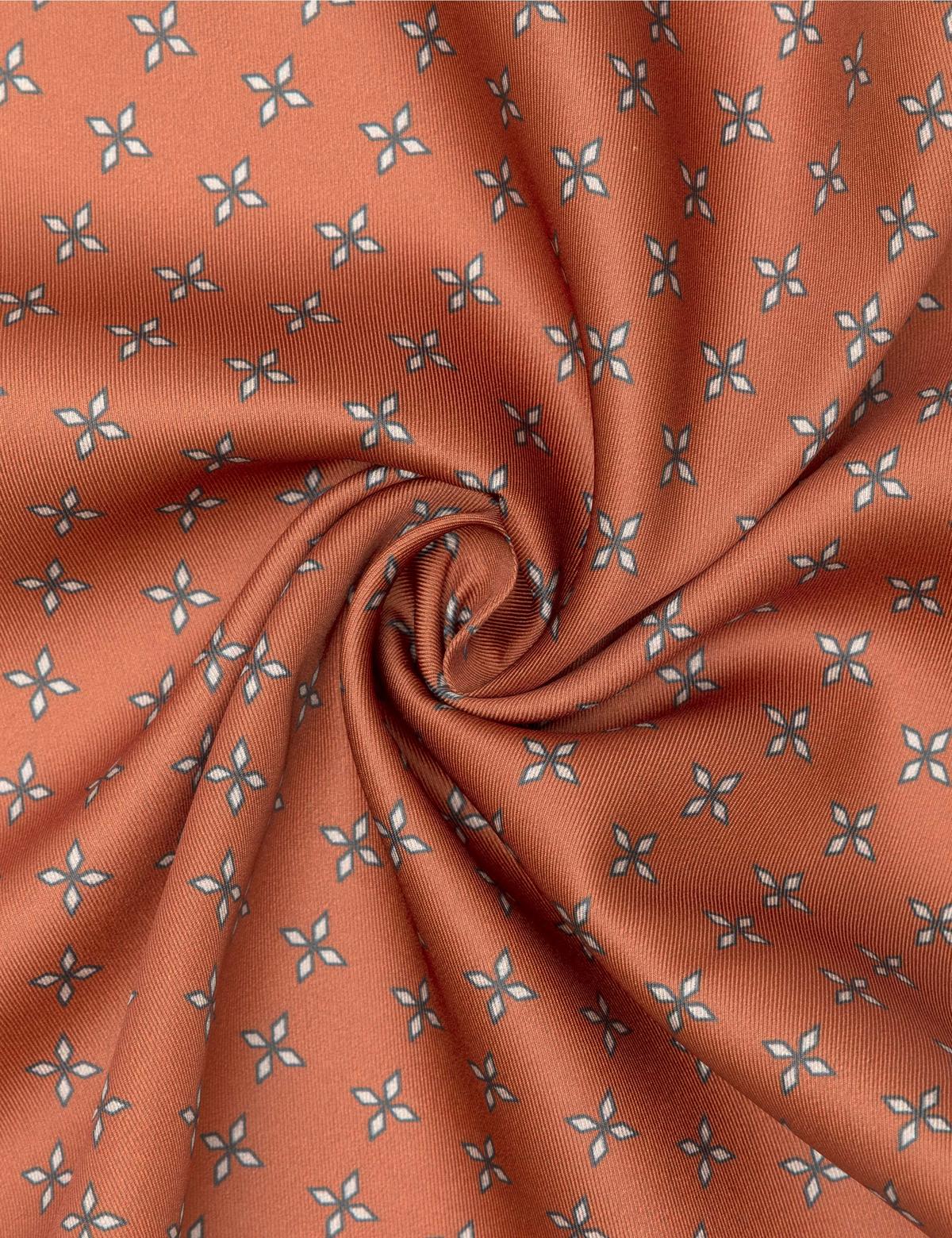 Turuncu Desenli Mendil - 50262240003