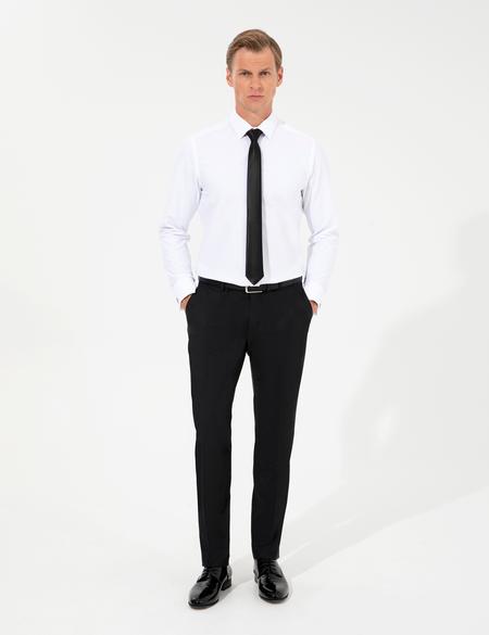 Beyaz Slim Fit Uzun Kollu Basic Gömlek - 50251180005