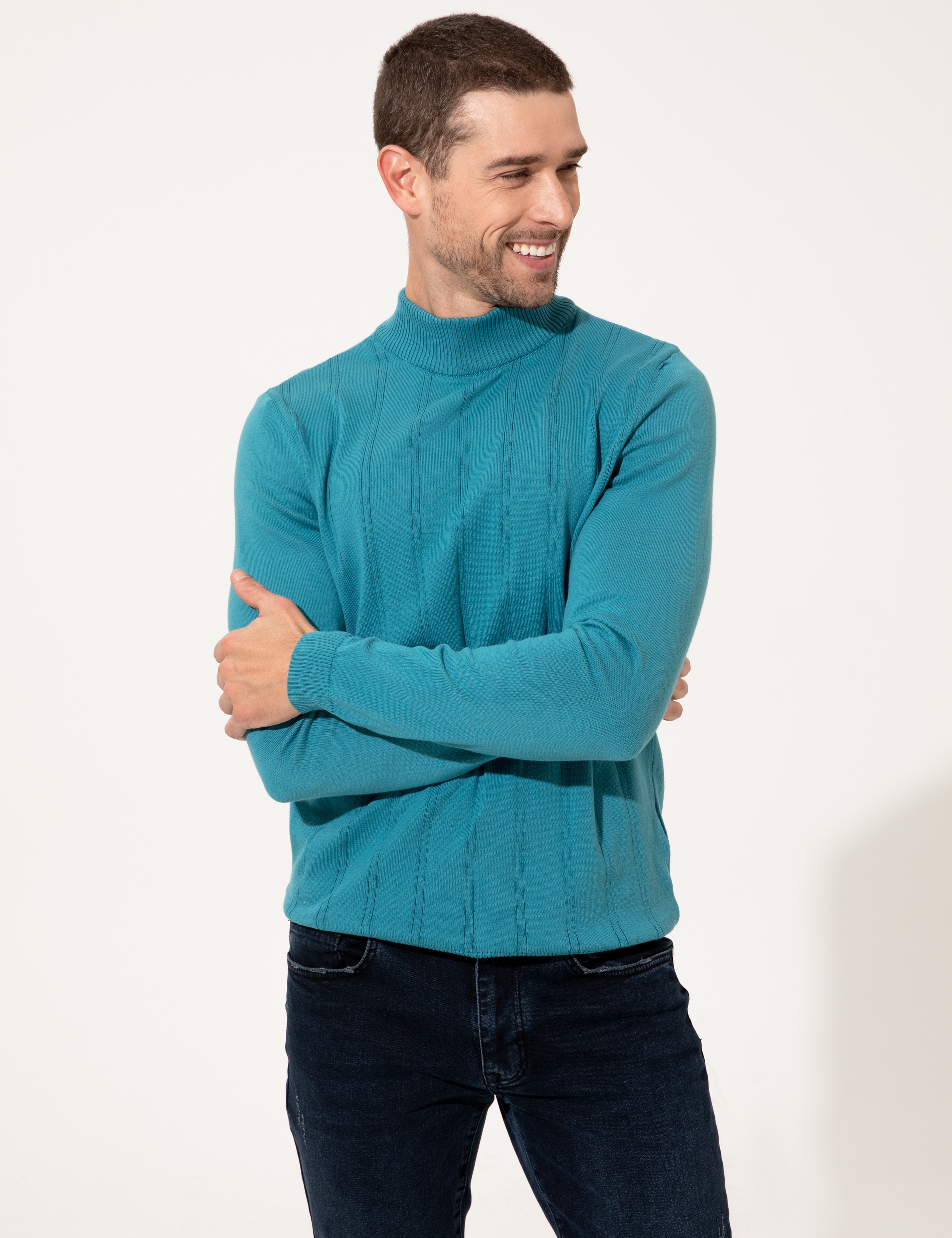 Mint Slim Fit Kazak