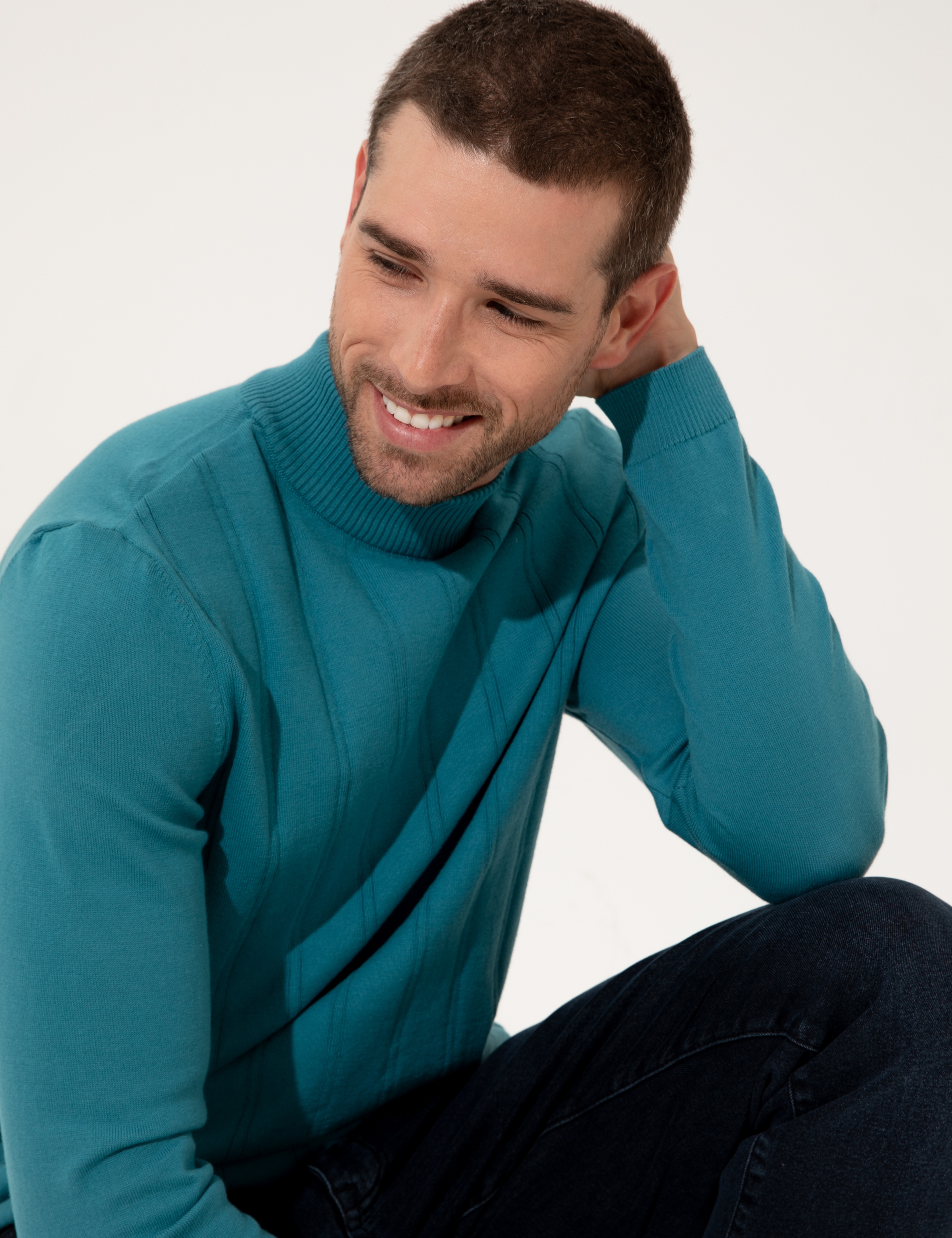 Mint Slim Fit Kazak