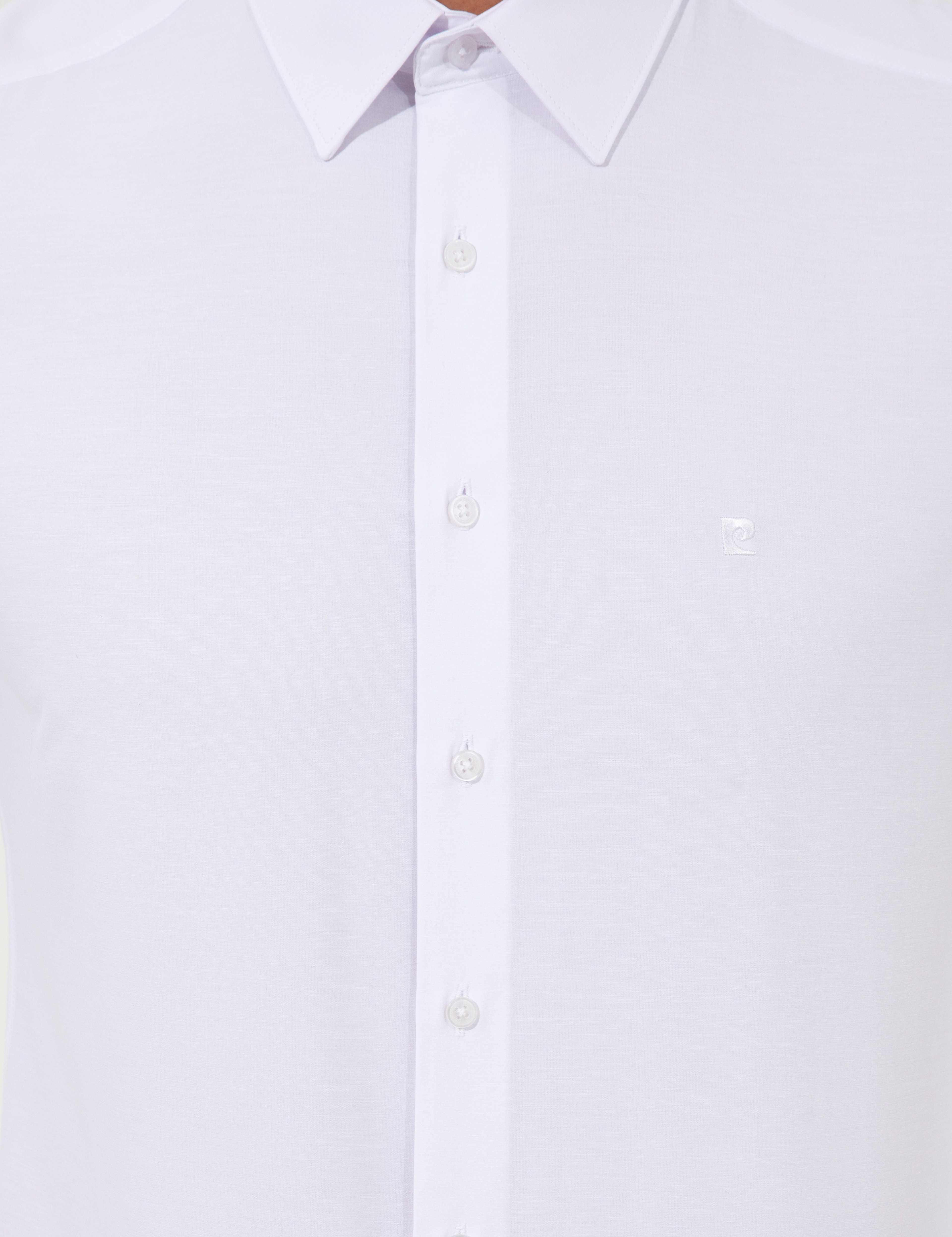 Beyaz Slim Fit Uzun Kollu Basic Gömlek - Image 6