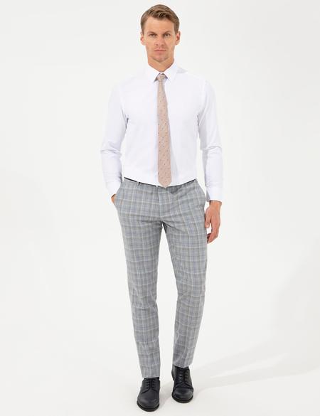 Beyaz Slim Fit Uzun Kollu Basic Gömlek - 50251168026