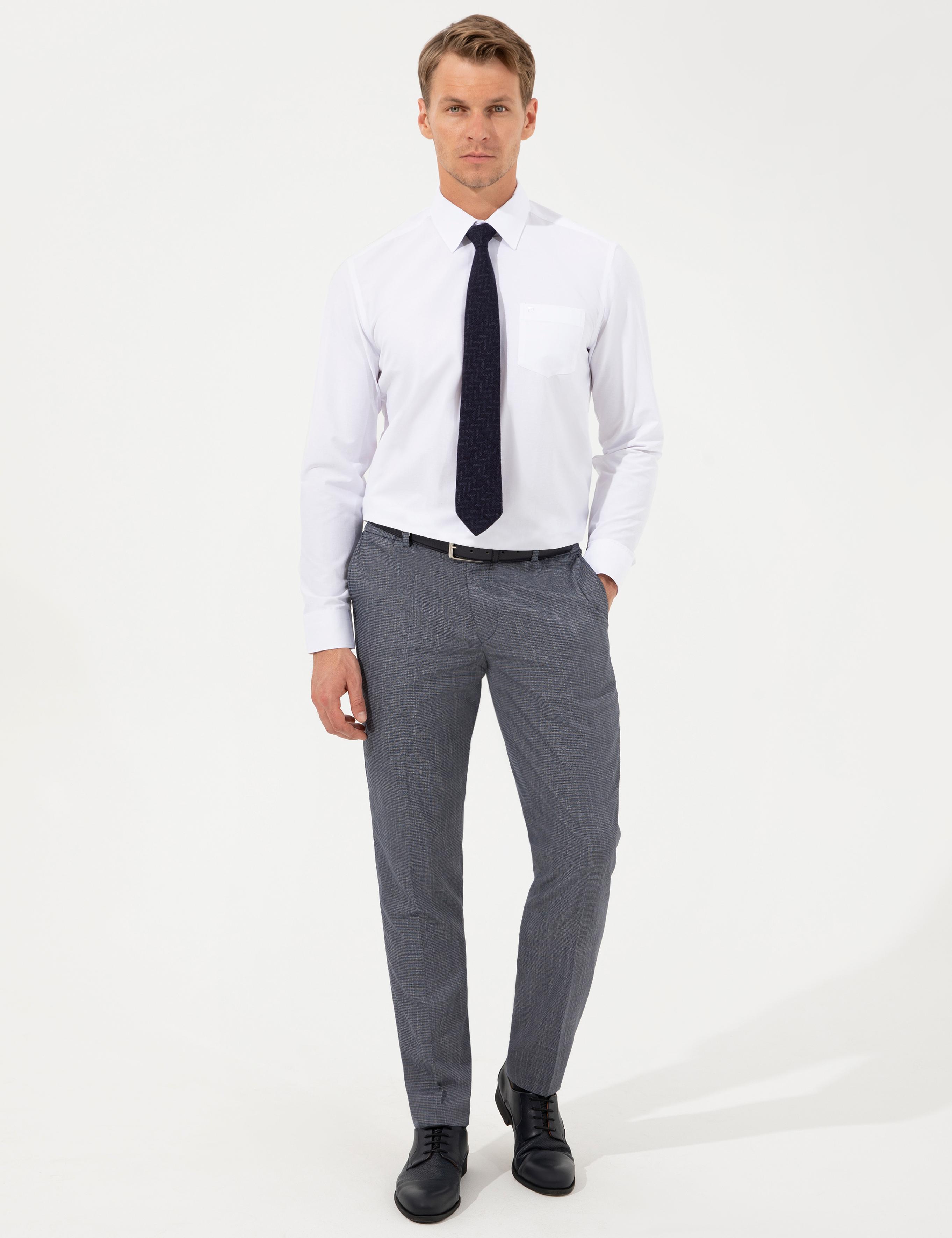 Beyaz Regular Fit Uzun Kollu Basic Gömlek